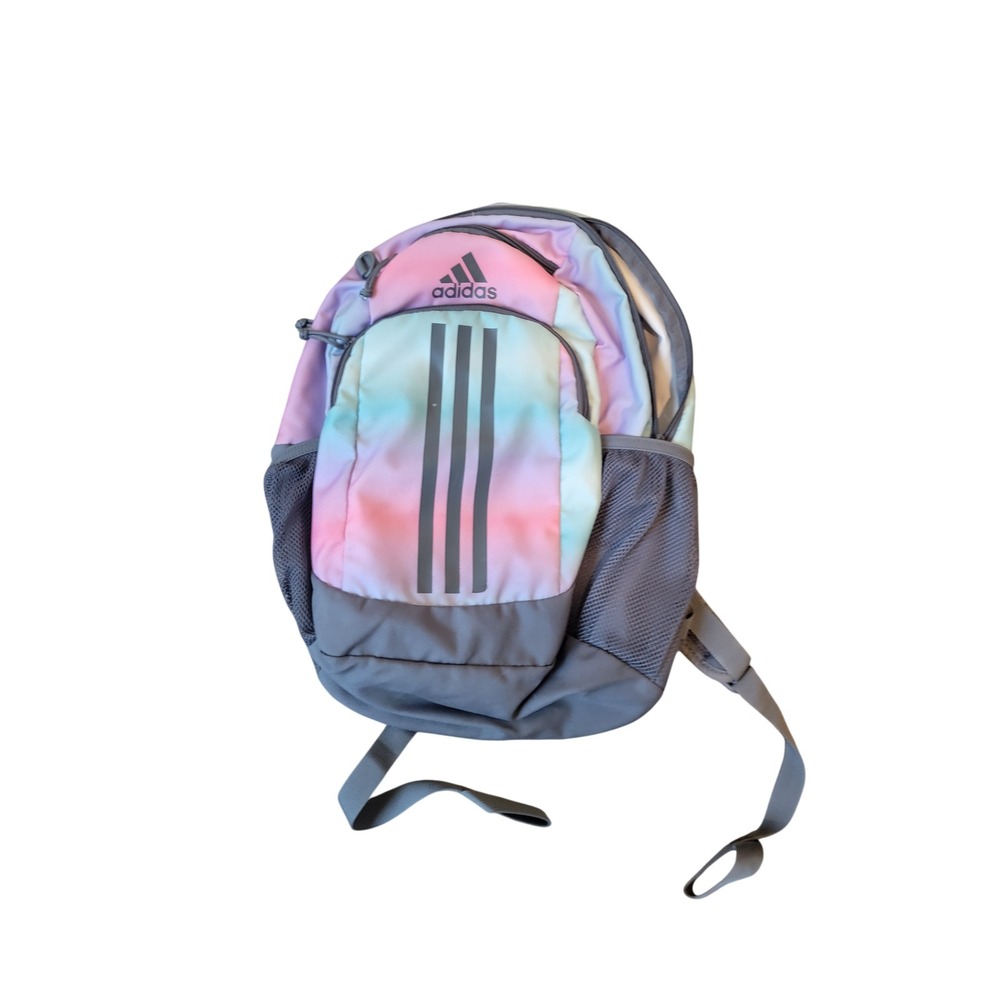 Adidas Young BTS Creator Backpack Pastel Ombre Pink Blue Grey Three Stripe Bag